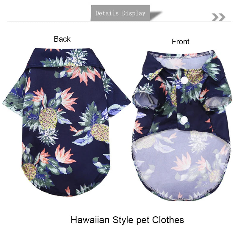 Hawaiian Style Dog Shirt For Dogs And Cats Clothing