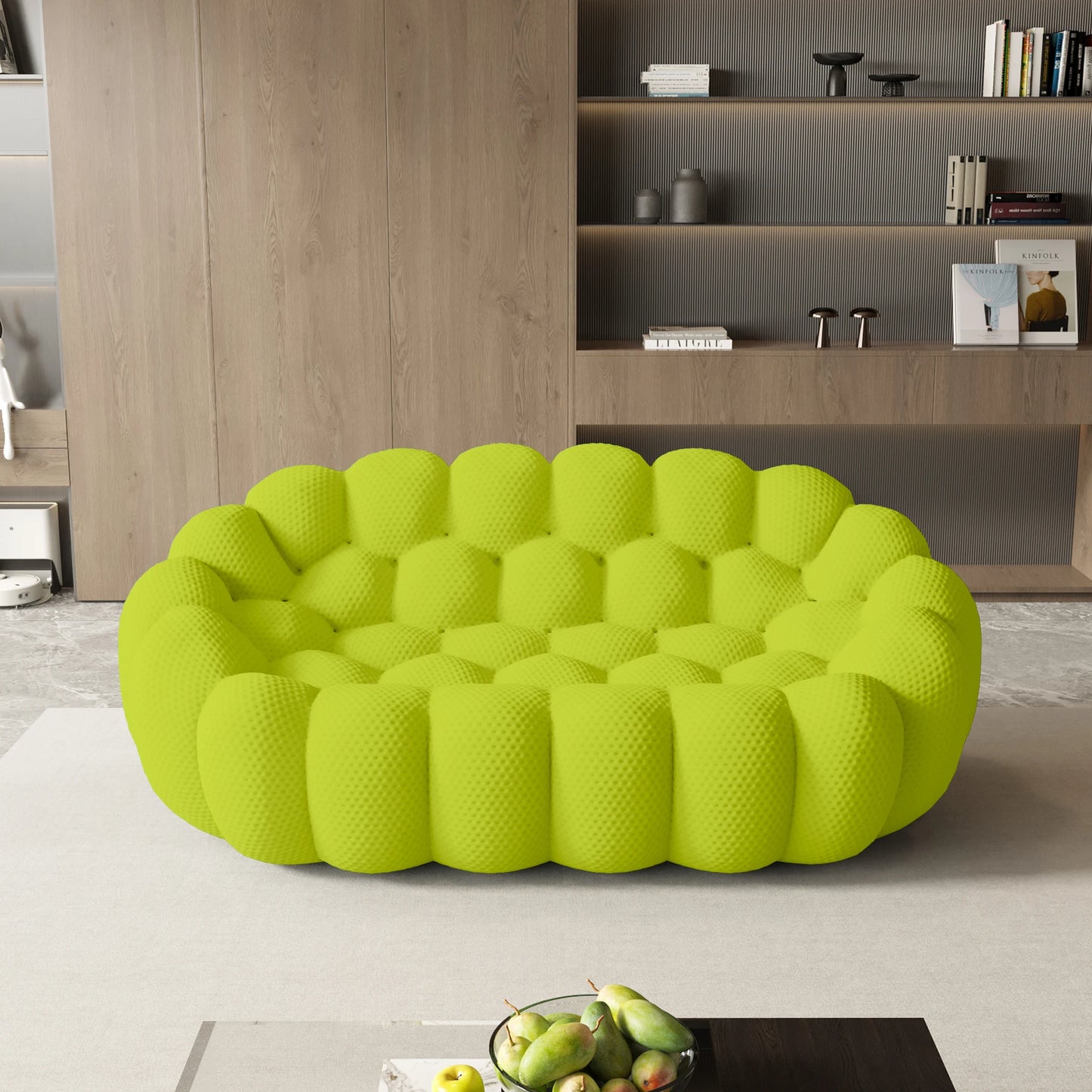 Sdorens Modern Curved Boneless Sofa Loveseat Couch