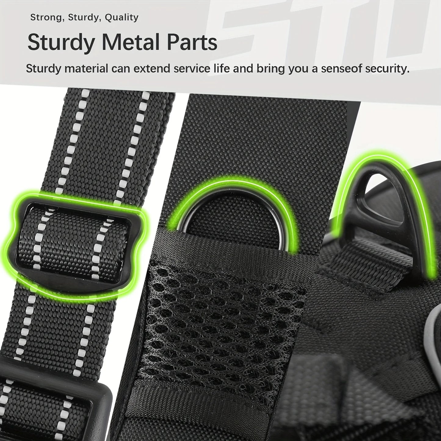 2-Piece Escape-Proof Dog Harness and Leash Set with Waste Bag Dispenser