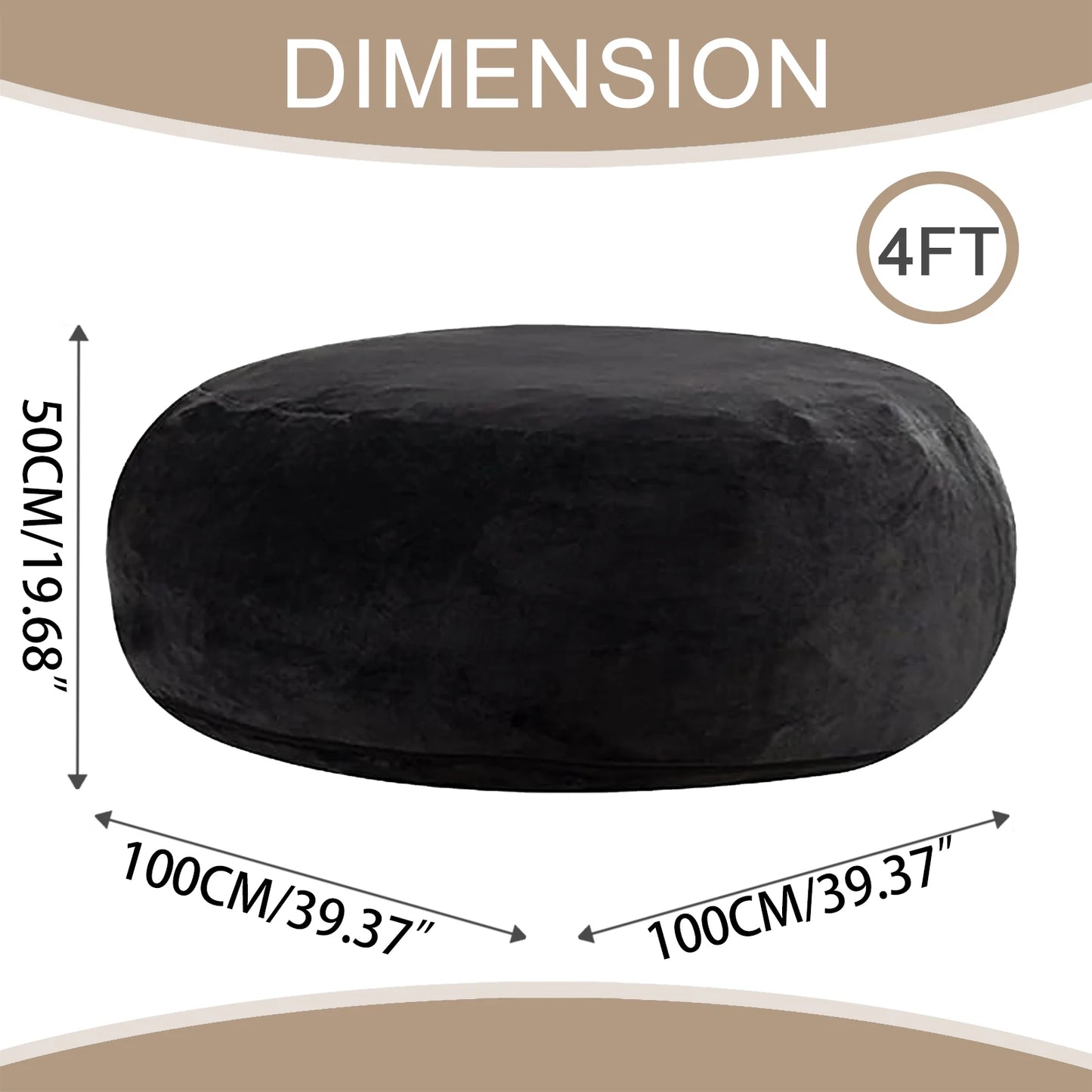 Memory Foam Bean Bag Chair With Washable Flannel Cover