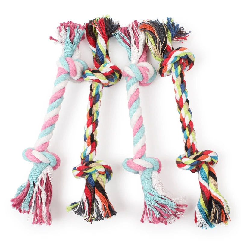 Dog Rope Chew Toy Double Knot Cotton Durable