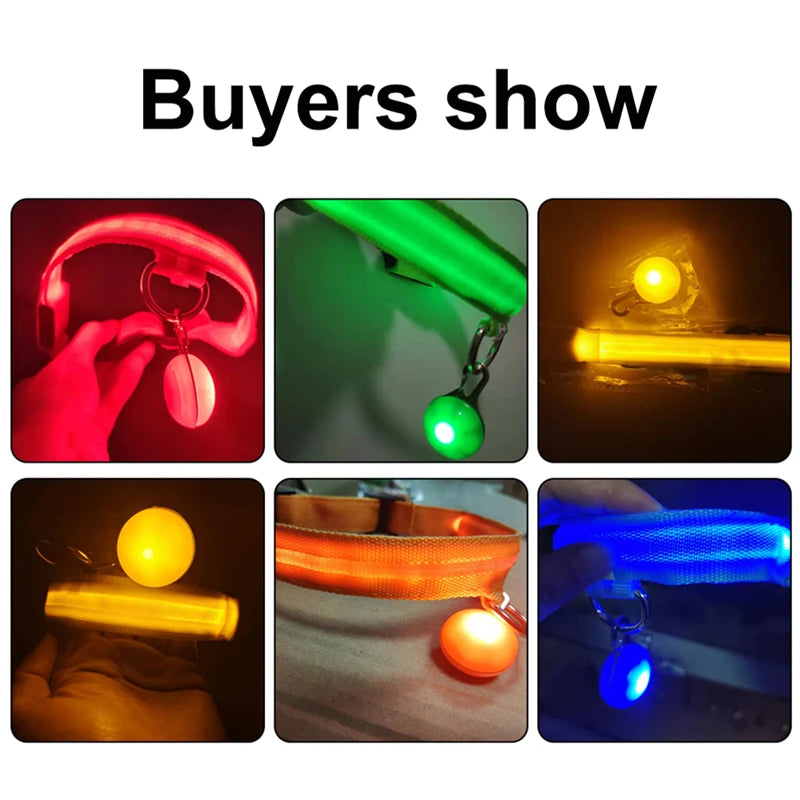 Usb Charging Glowing Dog Collar With Pendant Led Light Safety
