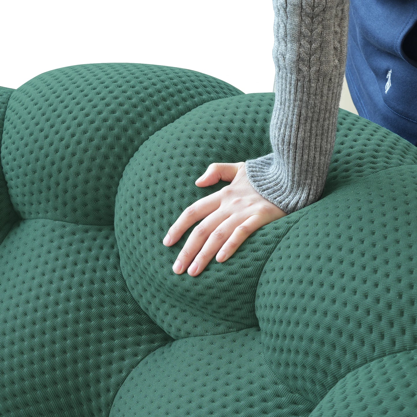 Sdorens Modern Curved Boneless Sofa Loveseat Couch