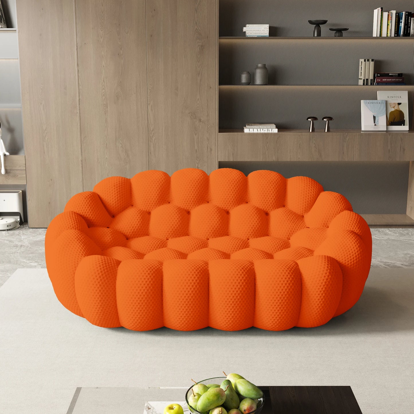 Sdorens Modern Curved Boneless Sofa Loveseat Couch