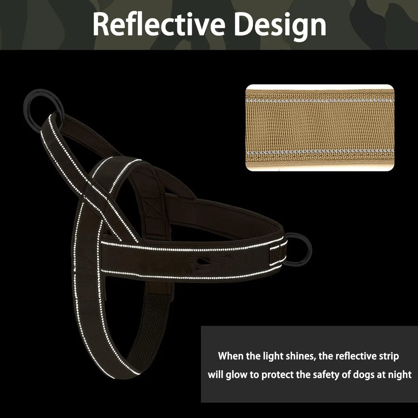 Explosion Proof Tactical Dog Harness Vest For Traction
