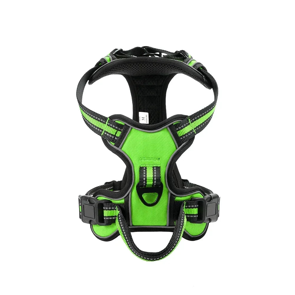 Adjustable Reflective Nylon Dog Harness Vest Soft Breathable No Pull