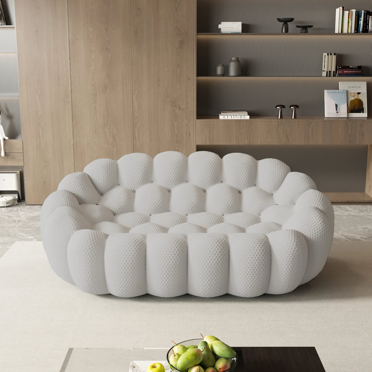 Sdorens Modern Curved Boneless Sofa Loveseat Couch
