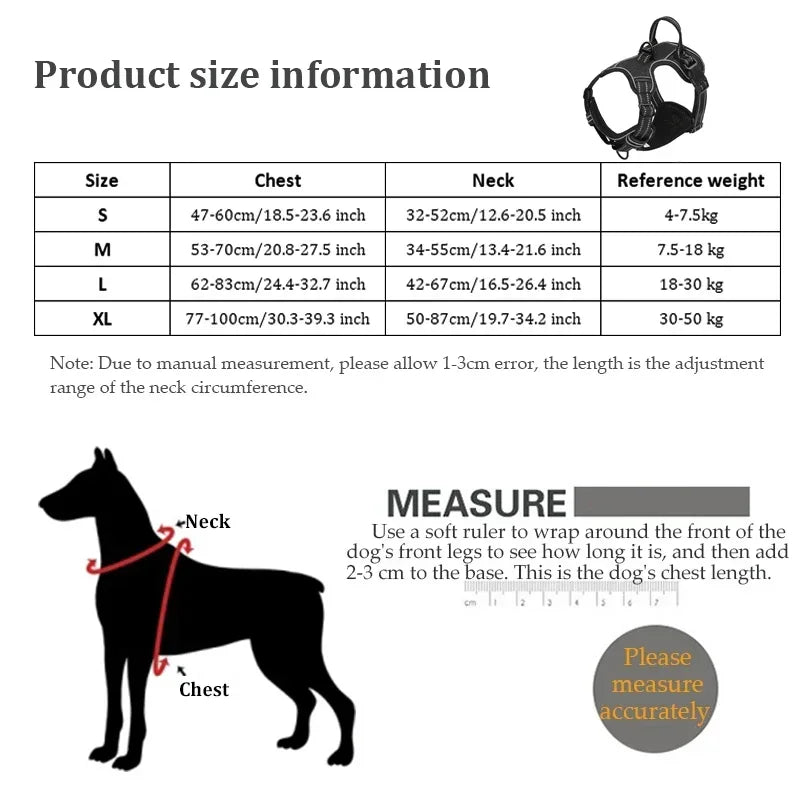 Adjustable Reflective Nylon Dog Harness Vest Soft Breathable No Pull