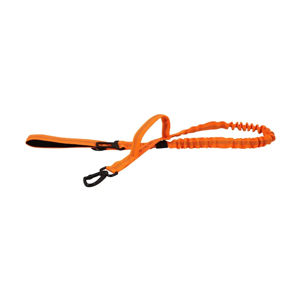 Military Style Dog Leash With Adjustable Length And Quick Release Elastic Rope
